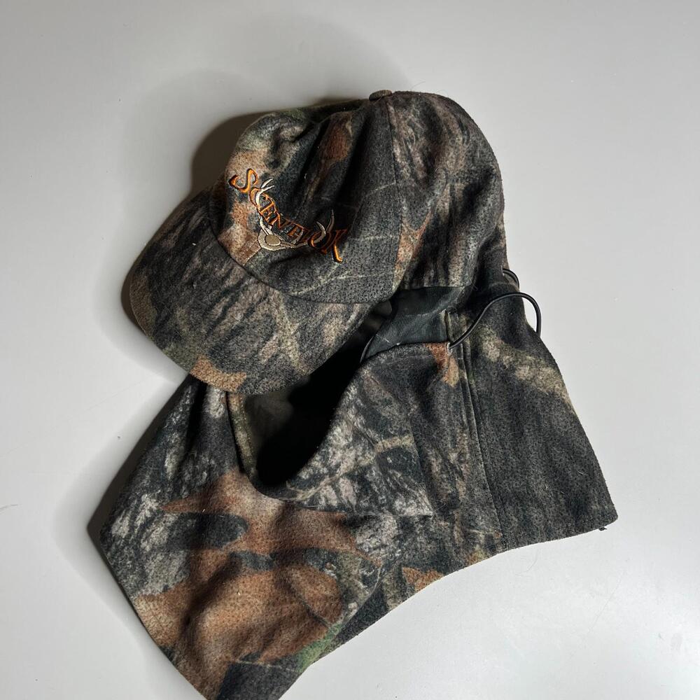 ScentLok Camo Hunting‎ Cap w Neck Flap Fleece Windproof Outdoor Hat